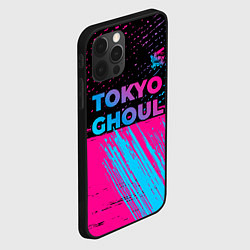 Чехол для iPhone 12 Pro Tokyo Ghoul - neon gradient: символ сверху, цвет: 3D-черный — фото 2
