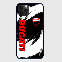 Чехол iPhone 12 Pro Ducati - мазки краски