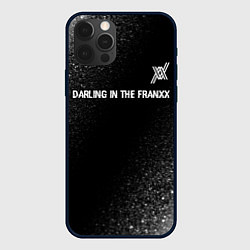 Чехол iPhone 12 Pro Darling in the FranXX glitch на темном фоне: симво
