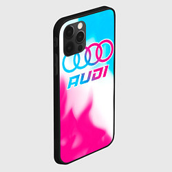 Чехол для iPhone 12 Pro Audi neon gradient style, цвет: 3D-черный — фото 2