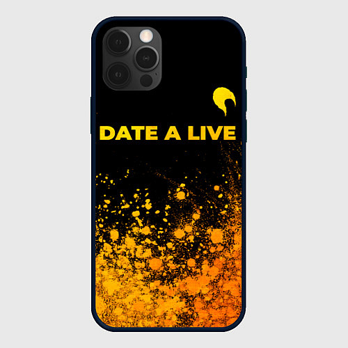 Чехол iPhone 12 Pro Date A Live - gold gradient: символ сверху / 3D-Черный – фото 1