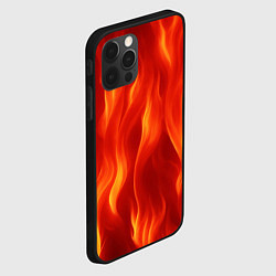 Чехол для iPhone 12 Pro Огонь рыжий, цвет: 3D-черный — фото 2