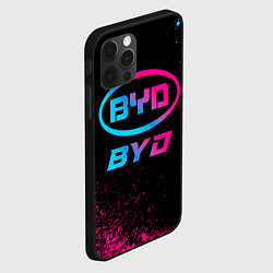 Чехол для iPhone 12 Pro BYD - neon gradient, цвет: 3D-черный — фото 2