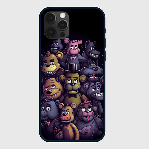 Чехол iPhone 12 Pro Five Nights at Freddys art / 3D-Черный – фото 1