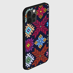 Чехол для iPhone 12 Pro Орнамент удмуртский, цвет: 3D-черный — фото 2