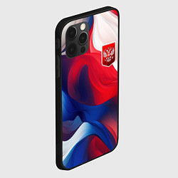 Чехол для iPhone 12 Pro Красный герб России, цвет: 3D-черный — фото 2