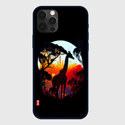 Чехол iPhone 12 Pro Королевство жирафов