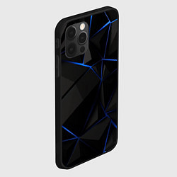 Чехол для iPhone 12 Pro Black blue style, цвет: 3D-черный — фото 2