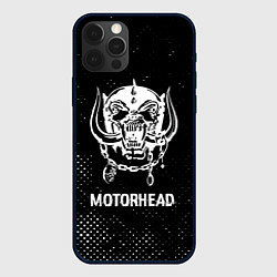 Чехол для iPhone 12 Pro Motorhead glitch на темном фоне, цвет: 3D-черный
