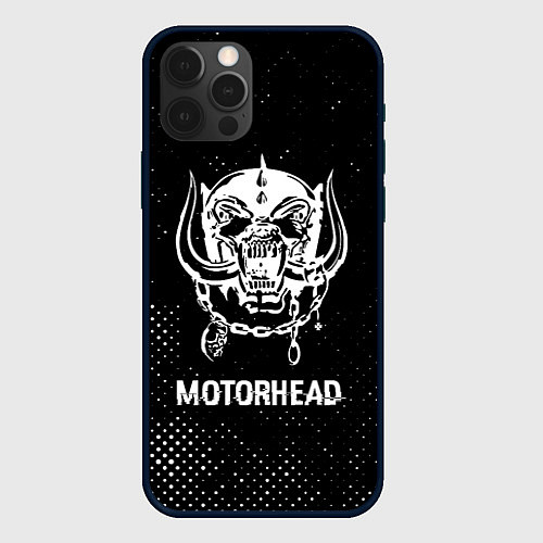Чехол iPhone 12 Pro Motorhead glitch на темном фоне / 3D-Черный – фото 1