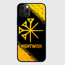 Чехол для iPhone 12 Pro Nightwish - gold gradient, цвет: 3D-черный