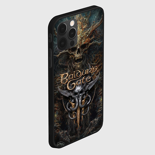 Чехол iPhone 12 Pro Baldurs Gate 3 / 3D-Черный – фото 2