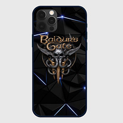 Чехол iPhone 12 Pro Baldurs Gate 3 black blue