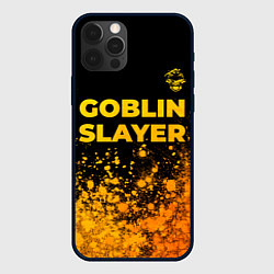 Чехол iPhone 12 Pro Goblin Slayer - gold gradient: символ сверху