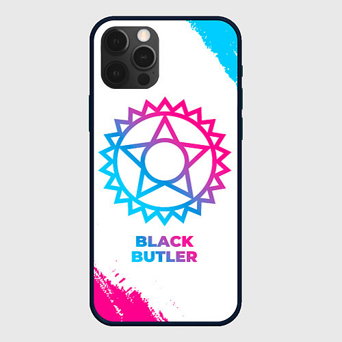 Чехол iPhone 12 Pro Black Butler neon gradient style / 3D-Черный – фото 1