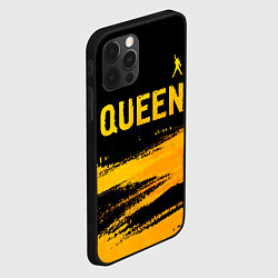 Чехол для iPhone 12 Pro Queen - gold gradient: символ сверху, цвет: 3D-черный — фото 2
