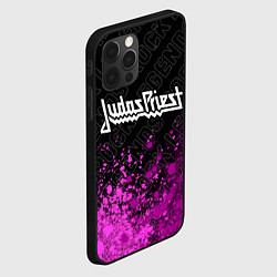 Чехол для iPhone 12 Pro Judas Priest rock legends: символ сверху, цвет: 3D-черный — фото 2