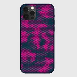 Чехол для iPhone 12 Pro Спортивный паттерн камуфляж, цвет: 3D-черный