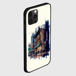 Чехол для iPhone 12 Pro Улица ночных баров, цвет: 3D-черный — фото 2