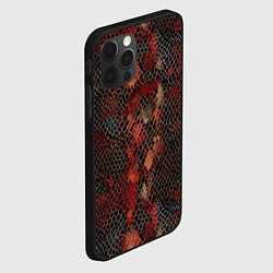 Чехол для iPhone 12 Pro Кожа змея, цвет: 3D-черный — фото 2