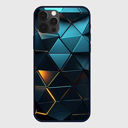 Чехол для iPhone 12 Pro Объемные частицы с подсветкой, цвет: 3D-черный