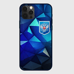 Чехол iPhone 12 Pro Russia blue abstract