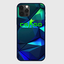 Чехол iPhone 12 Pro CSGO blue green gradient