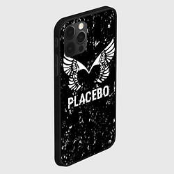 Чехол для iPhone 12 Pro Placebo glitch на темном фоне, цвет: 3D-черный — фото 2