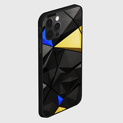 Чехол для iPhone 12 Pro Black yellow elements, цвет: 3D-черный — фото 2