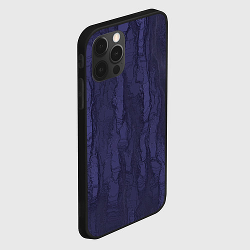 Чехол iPhone 12 Pro Синяя кора / 3D-Черный – фото 2