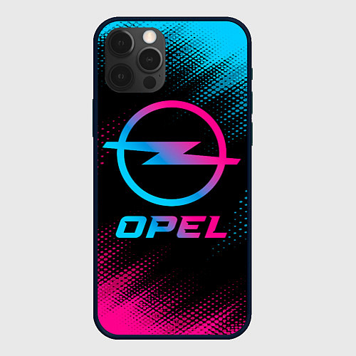 Чехол iPhone 12 Pro Opel - neon gradient / 3D-Черный – фото 1
