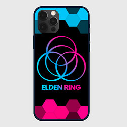 Чехол iPhone 12 Pro Elden Ring - neon gradient