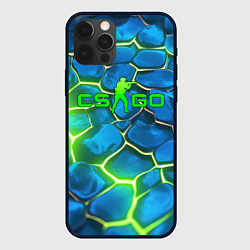 Чехол iPhone 12 Pro CSGO green blue neon