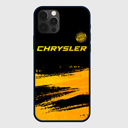 Чехол для iPhone 12 Pro Chrysler - gold gradient: символ сверху, цвет: 3D-черный