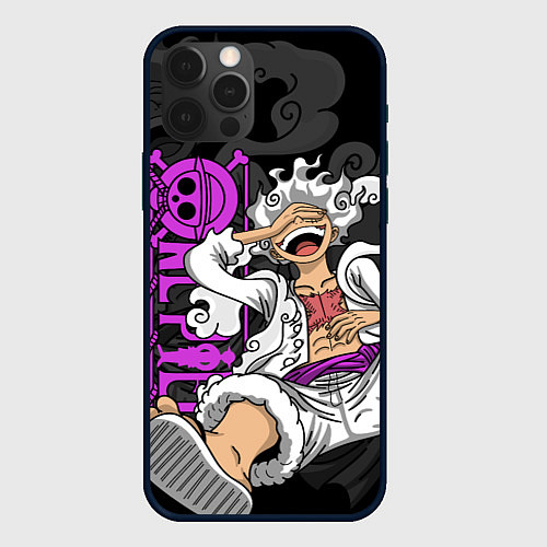 Чехол iPhone 12 Pro One piece - Gear 5- purple / 3D-Черный – фото 1