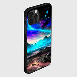 Чехол для iPhone 12 Pro Фантастическая планета космос, цвет: 3D-черный — фото 2