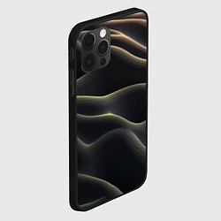 Чехол для iPhone 12 Pro Объемная темная текстура, цвет: 3D-черный — фото 2