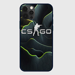 Чехол iPhone 12 Pro CSGO green dark texture