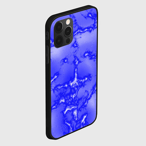 Чехол iPhone 12 Pro Темно-синий мотив / 3D-Черный – фото 2