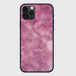 Чехол для iPhone 12 Pro Текстура камня родонита, цвет: 3D-черный