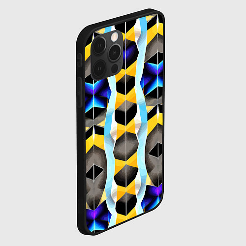Чехол iPhone 12 Pro Vanguard geometric pattern - neural network / 3D-Черный – фото 2