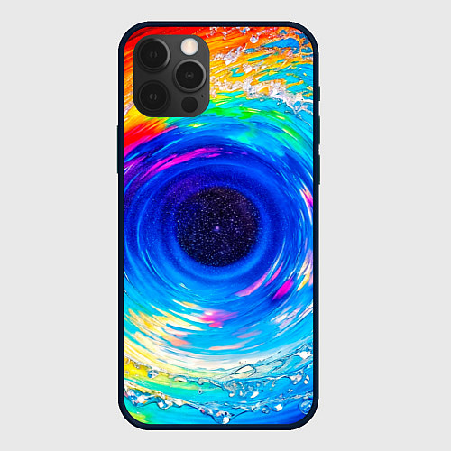 Чехол iPhone 12 Pro Портал водоворот в иное измерение / 3D-Черный – фото 1