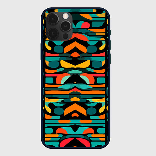Чехол iPhone 12 Pro Абстрактный красочный паттерн - мода / 3D-Черный – фото 1