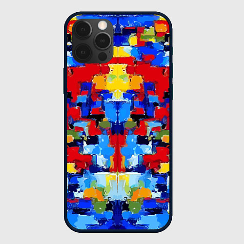 Чехол iPhone 12 Pro Colorful abstraction - vogue - paint / 3D-Черный – фото 1