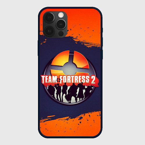 Чехол iPhone 12 Pro Лого Team Fortress 2 / 3D-Черный – фото 1