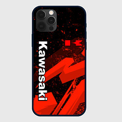 Чехол iPhone 12 Pro Кавасаки - красные брызги