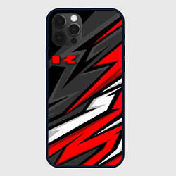 Чехол iPhone 12 Pro Kawasaki - red uniform