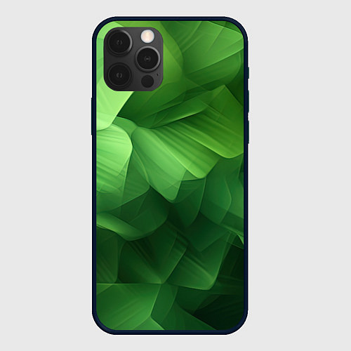 Чехол iPhone 12 Pro Green lighting background / 3D-Черный – фото 1