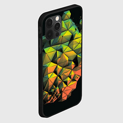 Чехол для iPhone 12 Pro Зеленая кубическая абстракция, цвет: 3D-черный — фото 2