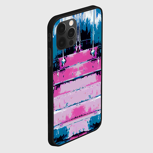 Чехол iPhone 12 Pro Ladder - art - texture / 3D-Черный – фото 2
